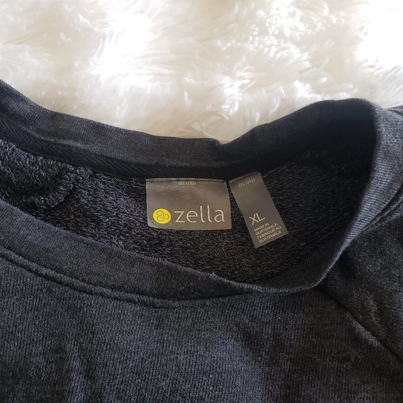 Zella Dip Dyed Sweatshirt Grey Forged size XL NWT - Picture 6 of 9